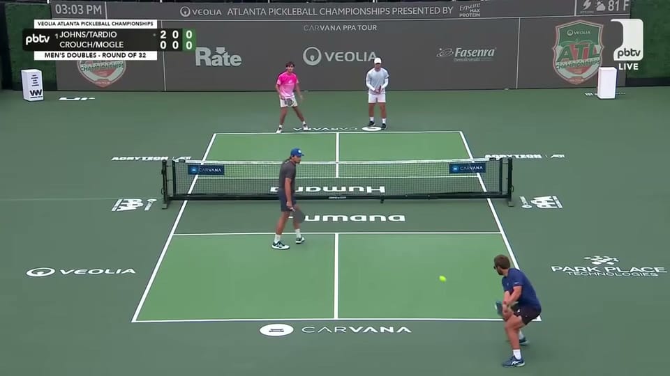 Ben Johns 與 Gabriel Tardio 在 Veolia 亞特蘭大 PPA 男雙 32 強
