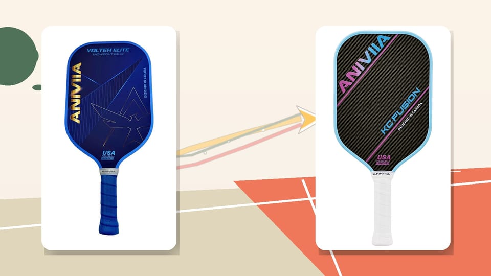 ANIVIIA Voltex Elite V2-VE 到 KC Fusion 的真實產品圖進化縮圖，左側 V2、右側 KC Fusion，以箭頭呈現三年換拍成長路徑